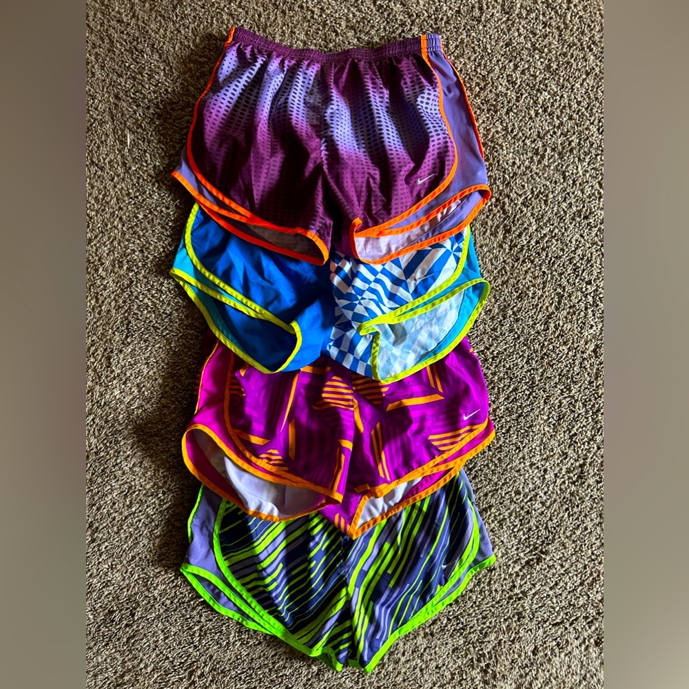 Nike Dri-fit running shorts lot of 4 women’s Large